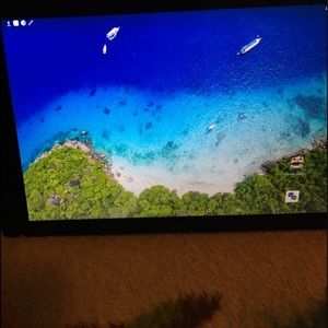 A purple tablet it’s in good condition